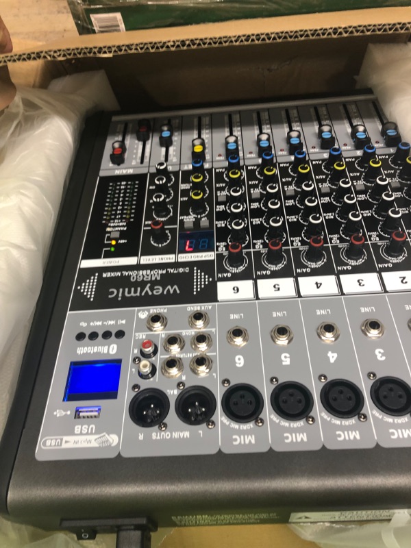 Photo 1 of Weymic MR-80 Professional Mixer (8-Channel) for Recording DJ Stage Karaoke DSP Effector w/USB Drive for Recording Input, XLR Microphone Jack, 48V Power, RCA Output MR 8 Channel