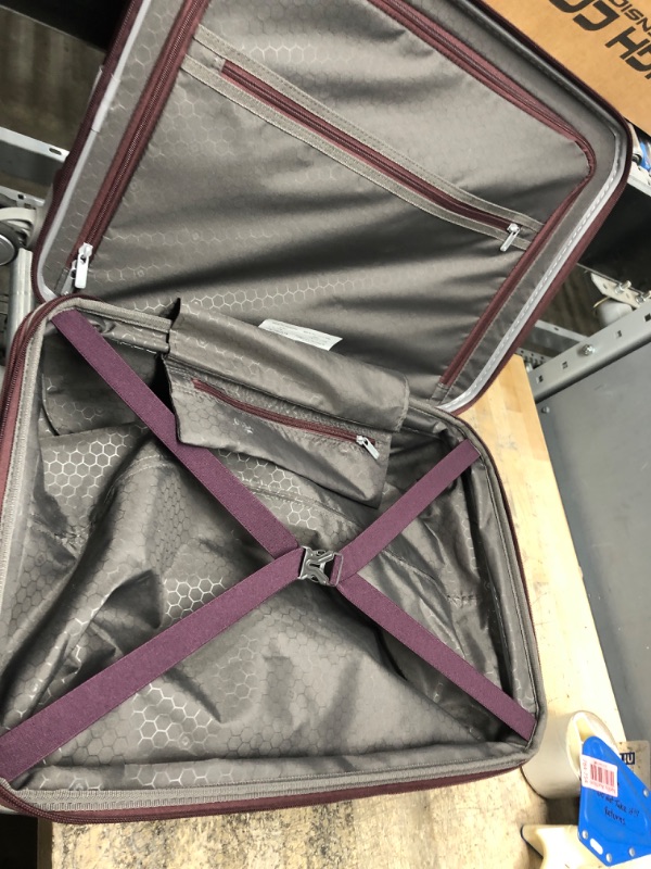 Photo 3 of **TELESCOPING HANDLE BENT AND HARD TO USE** Samsonite Freeform Hardside Expandable with Double Spinner Wheels, Carry-On 21-Inch, Merlot Carry-On 21-Inch Merlot