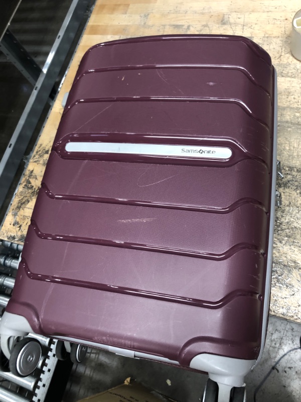 Photo 1 of **TELESCOPING HANDLE BENT AND HARD TO USE** Samsonite Freeform Hardside Expandable with Double Spinner Wheels, Carry-On 21-Inch, Merlot Carry-On 21-Inch Merlot