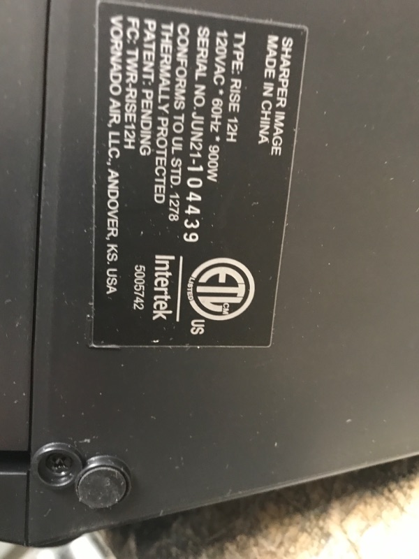 Photo 1 of Sharper Image RISE 12H Tower Space Heater Personal Heater - 12"