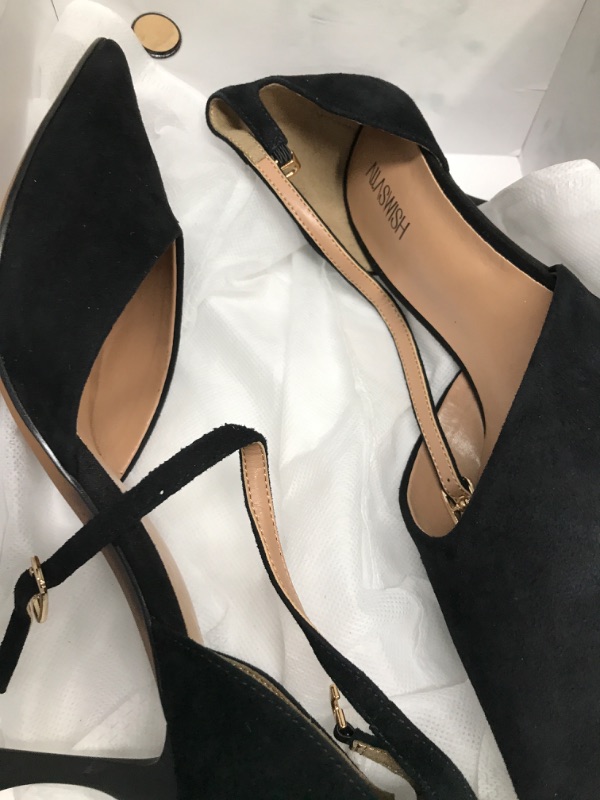 Photo 2 of BLACK SUEDE HEELS   SIZE 8.5