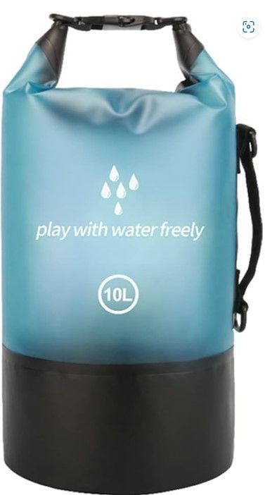 Photo 1 of 5L 10L 20L Waterproof Dry Bag - Waterproof Floating Backpack Roll Top Dry Sack Keeps Gear Dry,with Waterproof Phone Case for Kayaking,Rafting,Boating,Swimming,Camping,Beach and Fishing (10L-BLACK)
