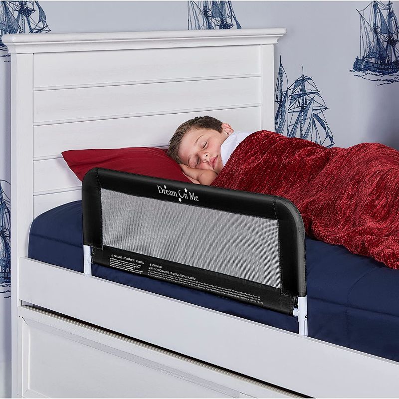 Photo 1 of 
Dream On Me Lightweight Mesh Security Adjustable Bed Rail for Toddler with Breathable Mesh Fabric in Black