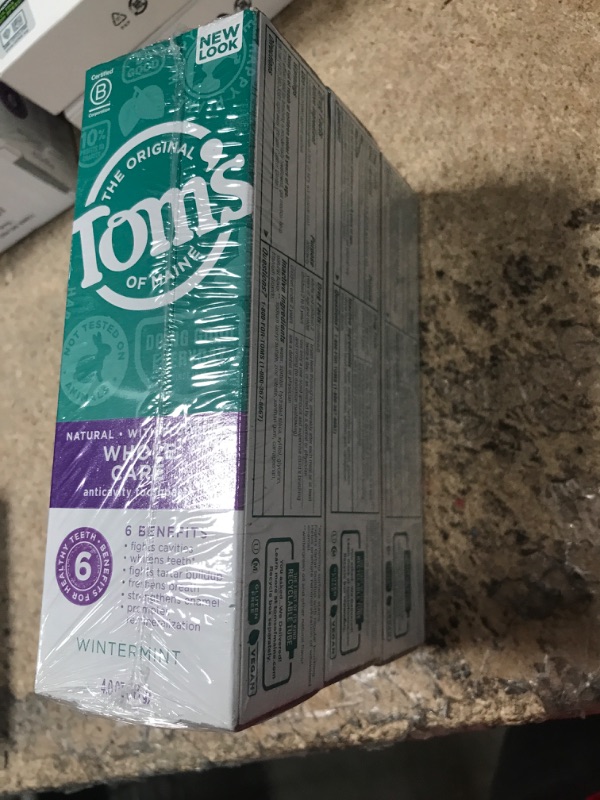 Photo 2 of **EXPIRES 11/2024** Tom's of Maine Whole Care Natural Toothpaste with Fluoride, Wintermint, 4 oz. 3-Pack (Packaging May Vary)
