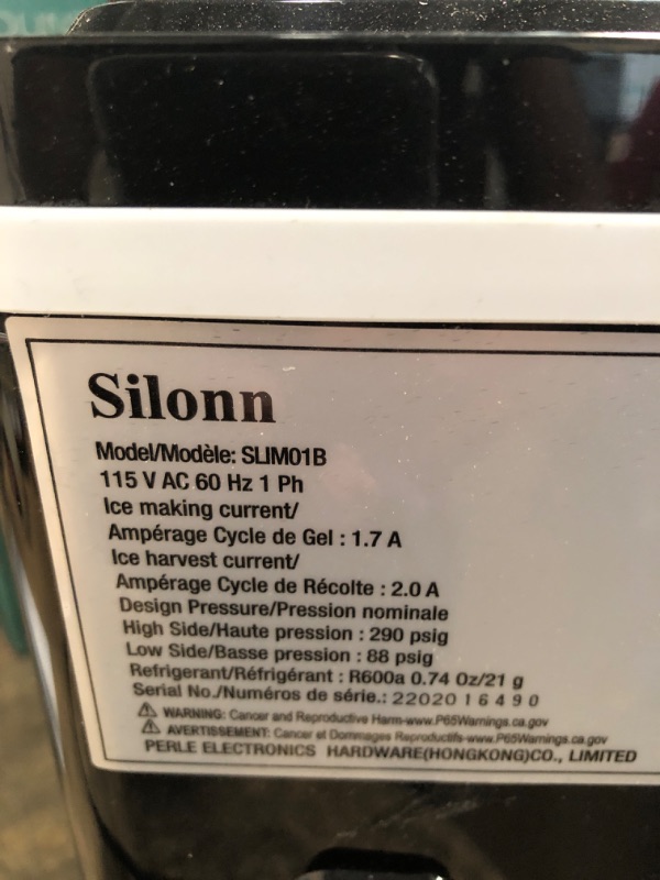 Photo 3 of "MISSING WATER PITCHER FILLER, ICE MACHINE ONLY" Silonn Ice Makers Countertop 9 Bullet Ice Cubes & Brita Standard Everyday Water Filter Pitcher, White, Large 10 Cup, 1 Count