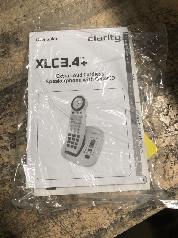 Photo 3 of Clarity XLC3.4+ Hearing Loss Cordless Phone with XLC7HS Expandable Handset