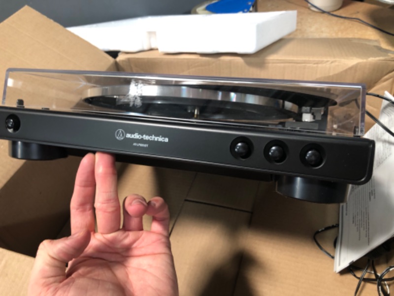 Photo 4 of ***item damaged**see images**
Sony PS-LX310BT Belt Drive Turntable: Fully Automatic Wireless Vinyl Record Player with Bluetooth and USB Output Black