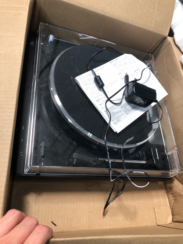 Photo 2 of ***item damaged**see images**
Sony PS-LX310BT Belt Drive Turntable: Fully Automatic Wireless Vinyl Record Player with Bluetooth and USB Output Black