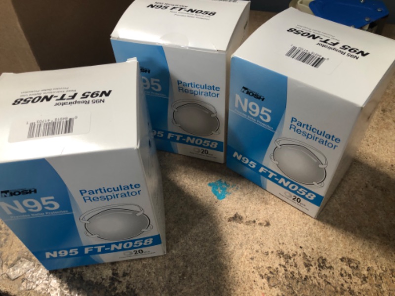 Photo 2 of **BUNDLE OF 3**  FANGTIAN N95 Respirator NIOSH Certified N95 Particulate Respirators Face Mask (Pack of 20, Size M/L), White & 3M Personal Protective Equipment 8210 Particulate Respirator, N95, Pack of 20