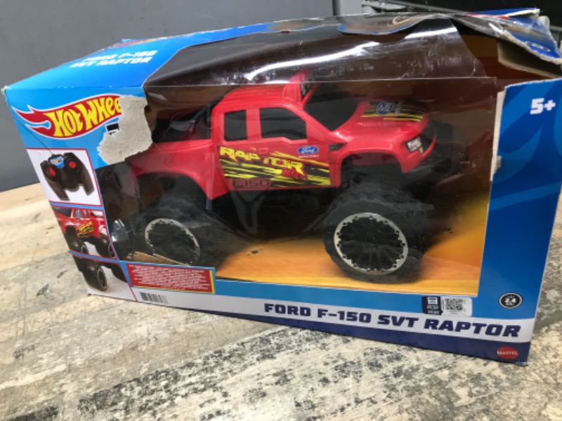 Photo 2 of ?Hot Wheels Remote Control Truck, Red Ford F-150 RC Vehicle With Full-Function Remote Control, Large Wheels & High-Performance Engine, 2.4 GHz With Range of 65 Feet HW FORD TRUCK RC