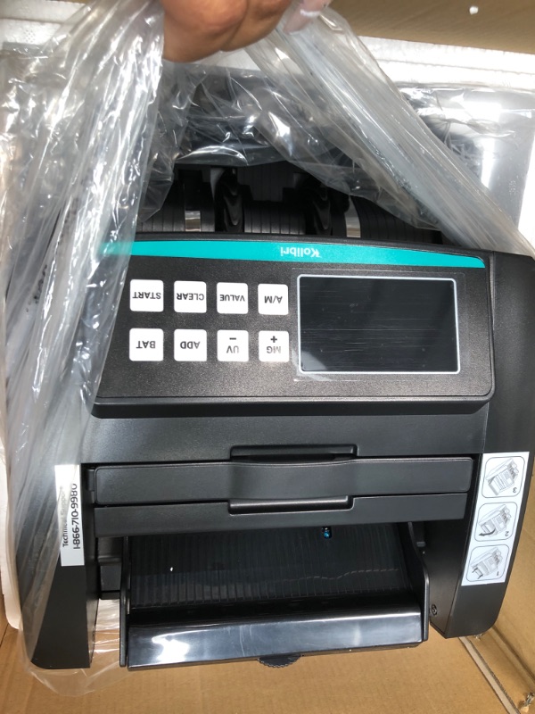 Photo 1 of Kolibri Money Counter Machine - 1,500 bills per min, advanced counterfeit detection, set up in minutes, Add and Batch Modes, Cash Counter with LCD Display,3-year warranty - 24/7 US customer support Pack of 1