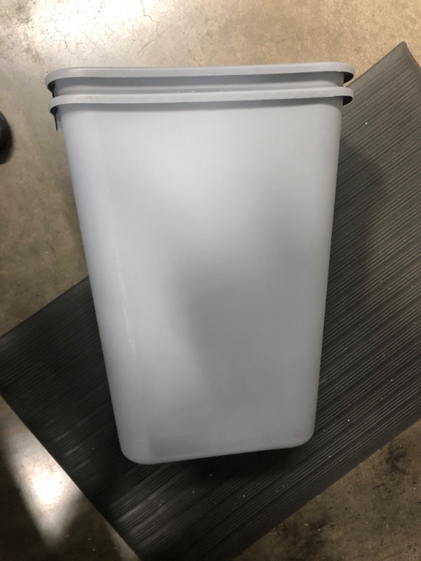Photo 4 of ***DAMAGED***AmazonCommercial 10 Gallon Commercial Office Wastebasket, Grey, 2-Pack GREY 10 GALLON 2 pack
