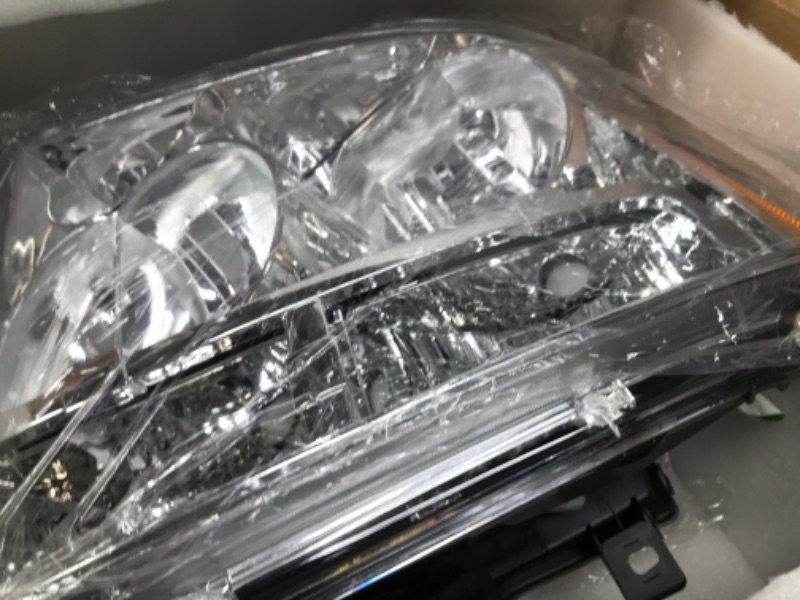 Photo 1 of PIT66 Headlights, Compatible with 2007-2014 Chevy Tahoe Suburban/2007-2013 Chevy Avalanche Corner HeadLamp, Clear Lens Chrome Housing Amber Reflector Clear Lens Chrome Housing Amber Reflector Basic Style