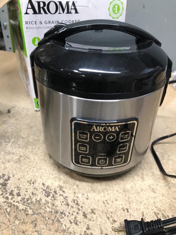 Photo 1 of Aroma Housewares ARC-914SBD Digital Cool-Touch Rice Grain Cooker and Food Steamer, Stainless, Silver, 4-Cup (Uncooked) / 8-Cup (Cooked) Basic