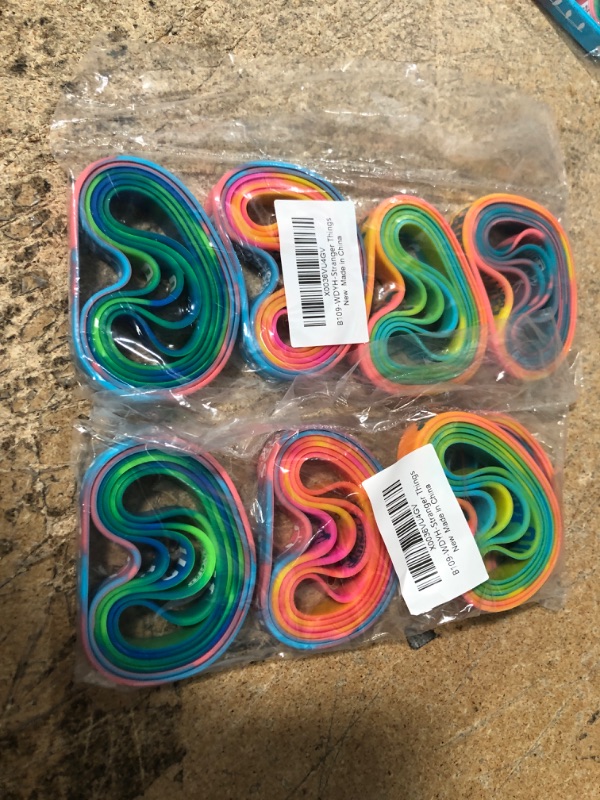 Photo 2 of 2 of- (24-Pack) ST Birthday Party Favor, Wholesale Bulk Colored ST Themed Party Silicone Rubber Bracelet, Ideal for ST Birthday Party Supplies and Favors, ST Birthday Sign, Gift for Boy Girl