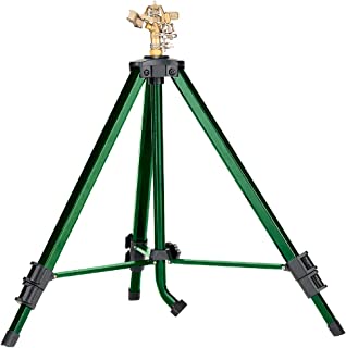 Photo 1 of **PARTS ONLY - NON-FUNCTIONAL** Orbit 58308Z Brass Impact Sprinkler on Tripod Base, Green
