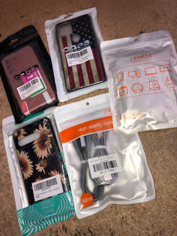 Photo 1 of 5 PC Modern Mobile Phone Cases & Printer USB Cables Bundle (SEE ALL PHOTOS FOR MORE DETAILS)