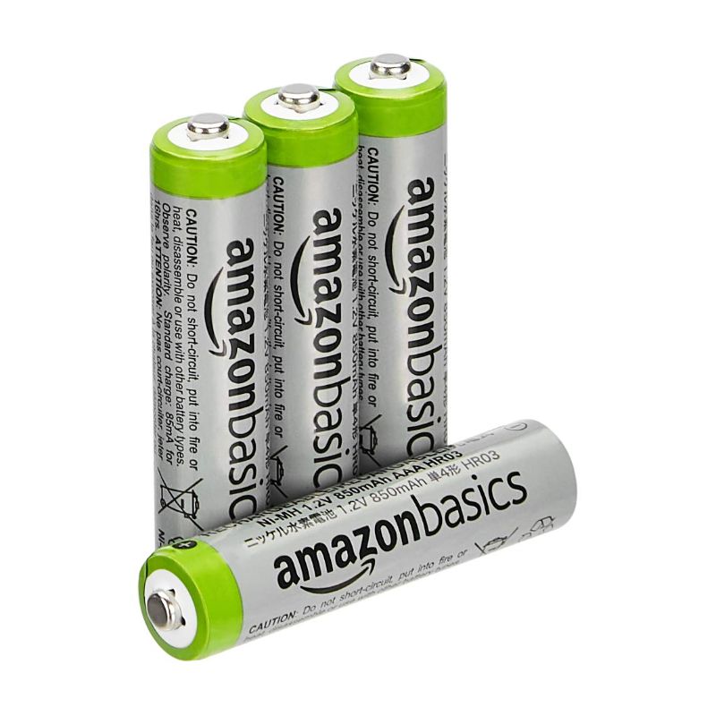 Photo 1 of Amazon Basics AAA High-Capacity Rechargeable Batteries, 8 Count