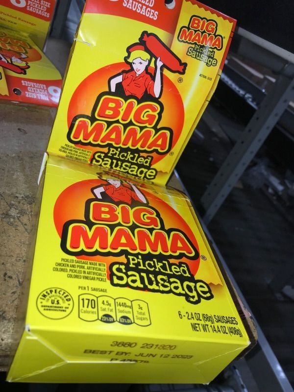 Photo 1 of (2PK BUNDLE, SEE NOTES) Penrose Big Mama Pickled Sausages, 2.4 Oz, 6 Pack Big Mama 2.4 Oz (6 Pack) 2.4 Ounce (Pack of 6)