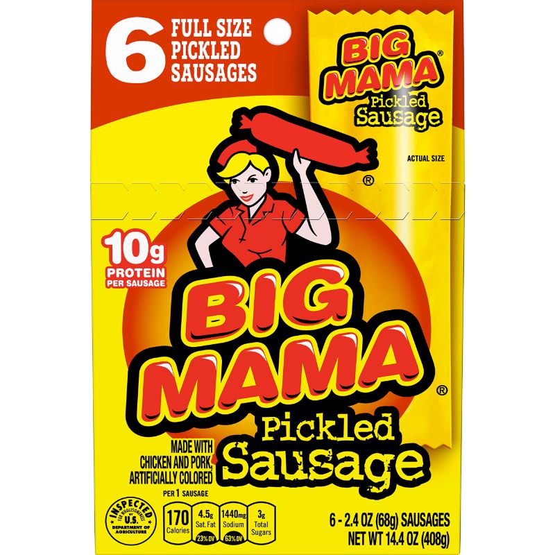Photo 1 of (2PK BUNDLE, SEE NOTES) Penrose Big Mama Pickled Sausages, 2.4 Oz, 6 Pack Big Mama 2.4 Oz (6 Pack) 2.4 Ounce (Pack of 6)