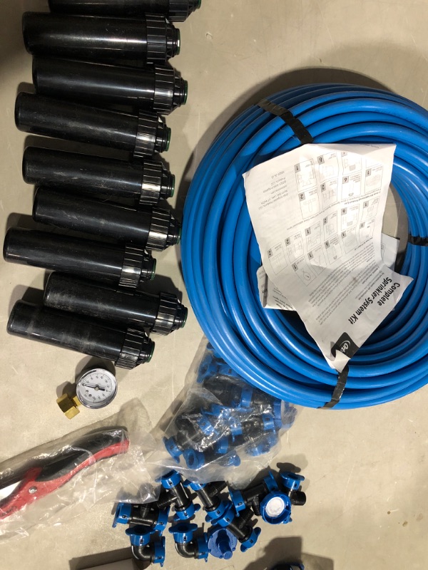 Photo 5 of (Missing Parts) Orbit In-Ground Blu-Lock Tubing System and Digital Hose Faucet Timer, 2-Zone Sprinkler Kit 