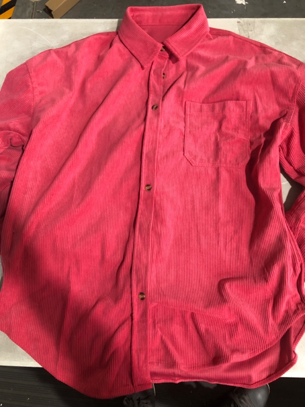 Photo 3 of **large**
EVALESS Womens Button Down Shirts Long Sleeve Corduroy Shacket Jacket with Pocket