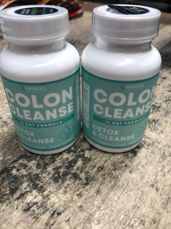 Photo 2 of **2 pack**HAVASU NUTRITION Colon Cleanse for Detox and Weight Loss 15 Day Fast-Acting Detox Cleanse and Natural Laxative for Constipation Relief, Bloating Relief, and Detox | 30 Veggie Caps (Pack of 1)