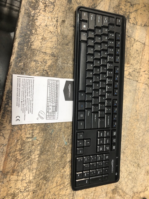 Photo 2 of ***Missing Mouse*** Amazon Basics Wireless Computer Keyboard and Mouse Combo - Quiet and Compact - US Layout (QWERTY)