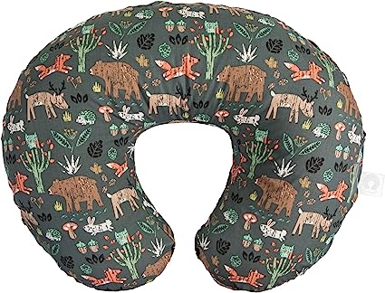 Photo 1 of Boppy Original Support Nursing Pillow, Green Forest Animals, Ergonomic Breastfeeding, Bottle Feeding, and Bonding, Firm Hypoallergenic Fiber Fill, Removable Cover, Machine Washable
