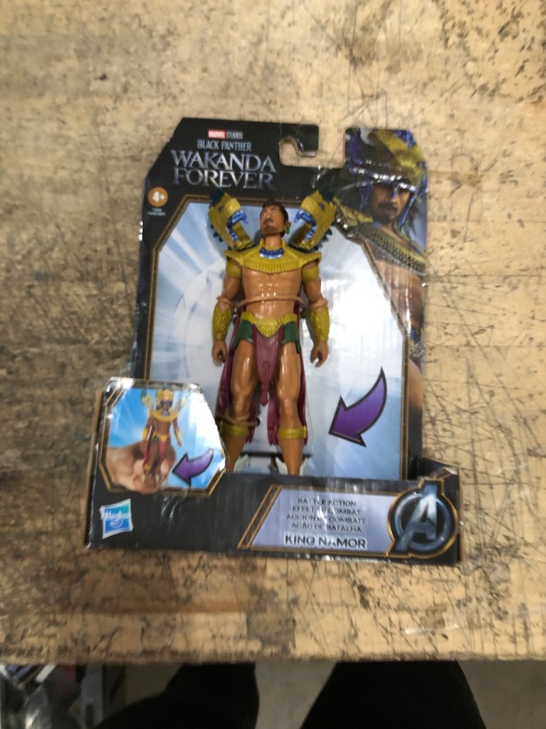 Photo 2 of Marvel Studios' Black Panther Wakanda Forever Battle Action King Namor, 6-Inch Action Figure, Toy for Kids Ages 4 and Up