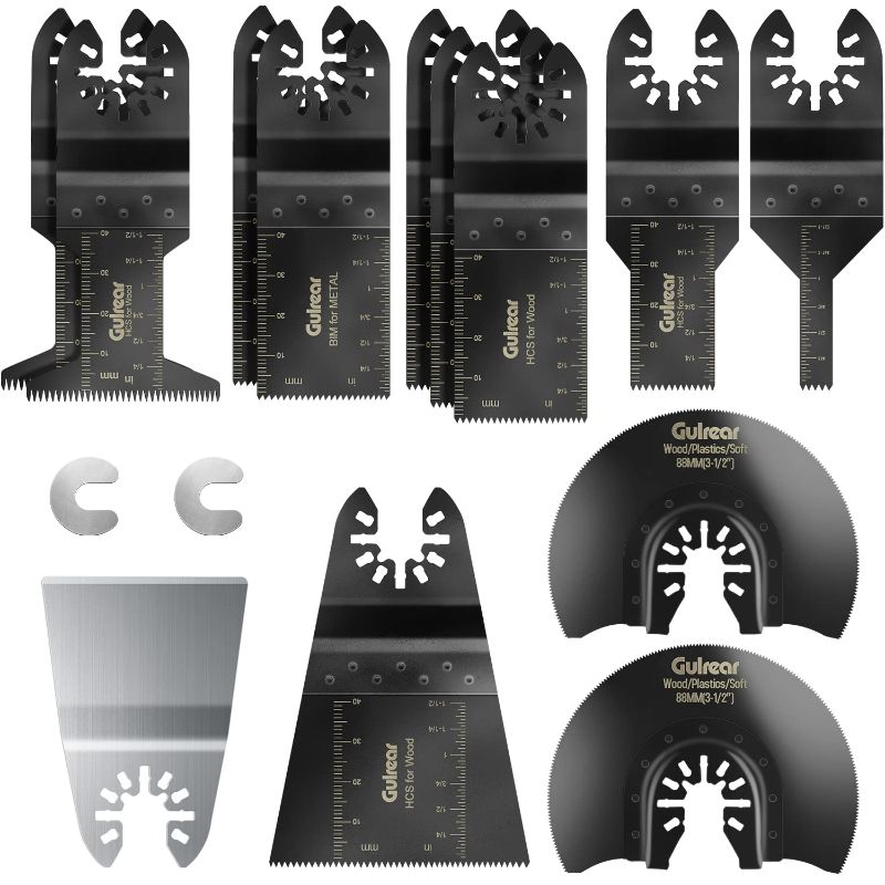 Photo 1 of 





15PCS Universal Oscillating Tool Oscillating Saw Blades, Oscillating Multitool Quick Release Saw Blades for Wood Metal Plastics, Fit Fein Multimaster Porter Cable Bosch Ryobi Dewalt Milwaukee Rockwell

