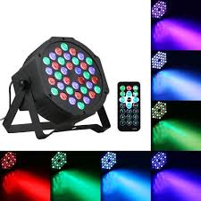 Photo 1 of 36 LED Stage Lights, AOELLIT RGB Sound Activated DJ Par Lights Compatible with DMX-512 & Remote Uplights for Events Wedding Party 