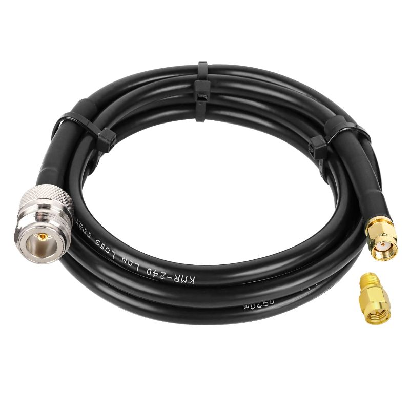 Photo 1 of XRDS -RF Lora Antenna Cable 6FT, N Female to RP-SMA Male Ultra Low Loss KMR240 RF Cables Compatible with Helium HNT Bobcat Miner SyncroBit Gateway Sensecap Hotspot Antennas 6 Feet