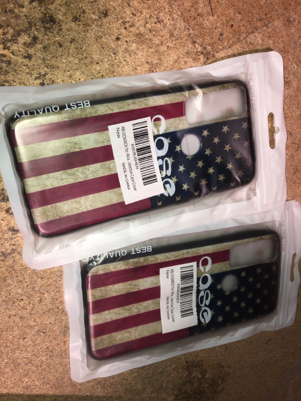 Photo 2 of (2 PK BUNDLE)  ABLOOMBOX for Alcatel TCL 4X 5G (T601DL), TCL 20 A 5G Case for Girls Women US Grunge Flag, Anti Scratch Bumper Shockproof Protective Case Cover