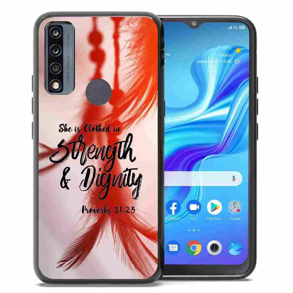 Photo 1 of (2 PK BUNDLE)  ABLOOMBOX for Alcatel TCL 4X 5G (T601DL), TCL 20 A 5G Case for Girls Women Bible Verse Dream Catcher, Anti Scratch Bumper Shockproof Protective Case Cover