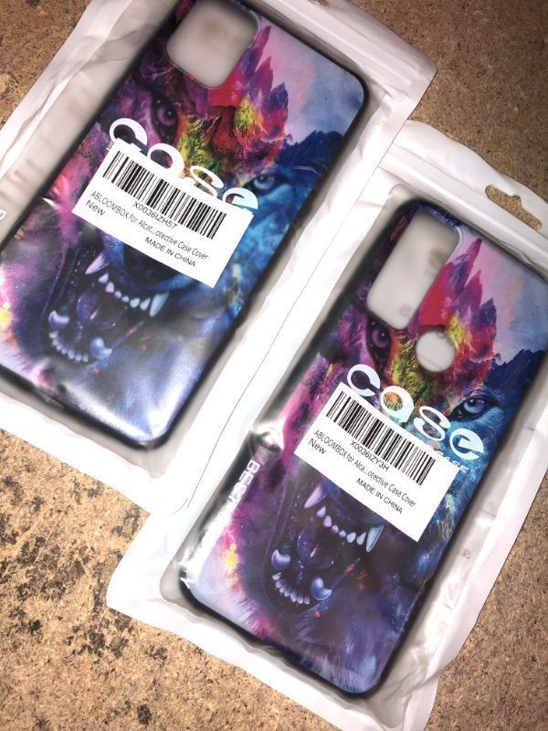 Photo 1 of (2 PK BUNDLE)  ABLOOMBOX for Alcatel TCL 4X 5G (T601DL), TCL 20 A 5G Case for Girls Women Space Galaxy Nebula Wolf, Anti Scratch Bumper Shockproof Protective Case Cover