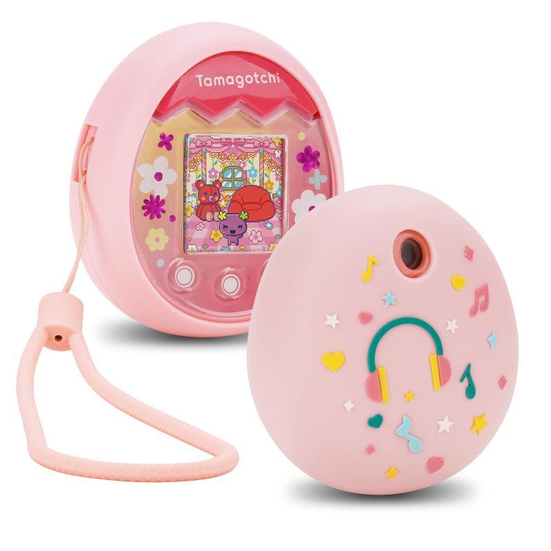 Photo 1 of (2 PK BUNDLE)  MGZNMTY Silicone Cover Case Compatible with Tamagotchi Pix Virtual Pet Machine with Hand Strap (Pink)