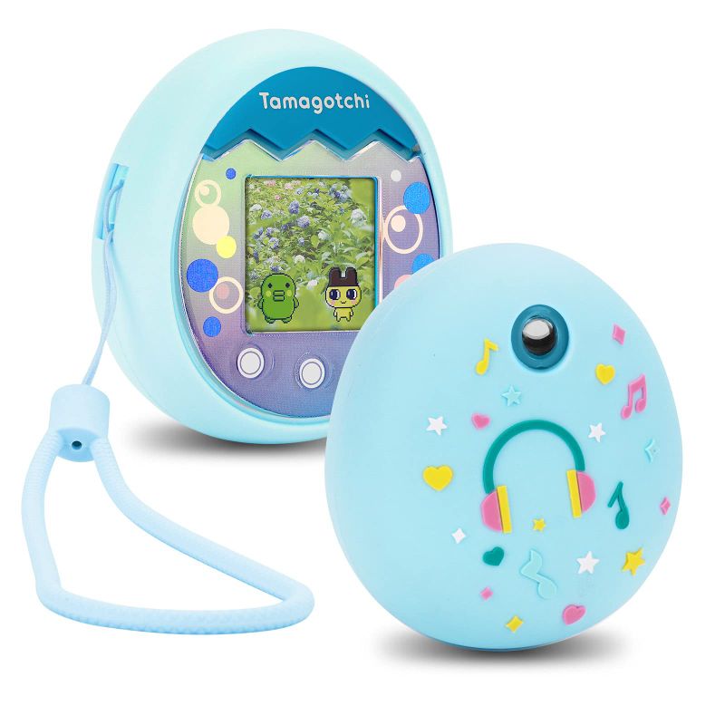 Photo 1 of 2 PACK MGZNMTY Silicone Cover Case Compatible with Tamagotchi Pix Virtual Pet Machine with Hand Strap (Blue)