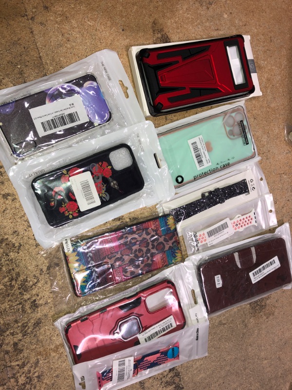 Photo 1 of 10PC Variety Mobile Phone Case & Smart Watch Accessories Bundle 