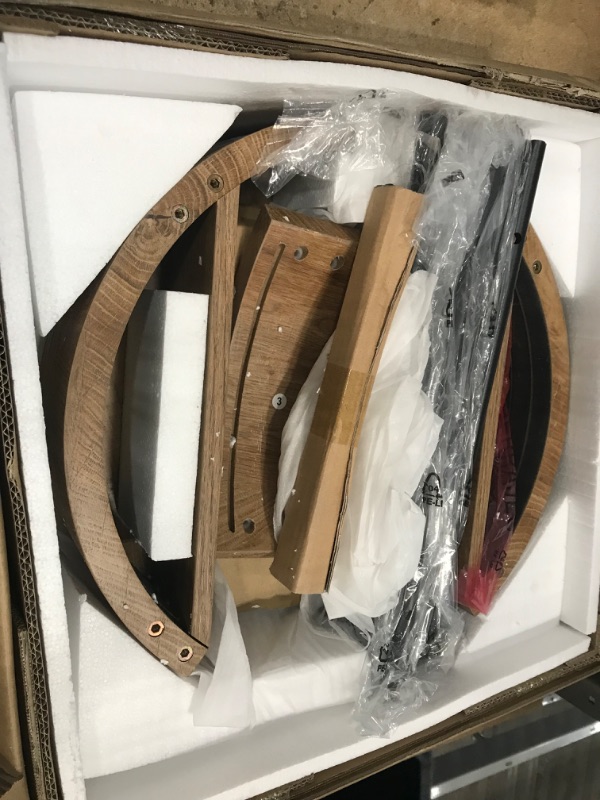 Photo 1 of **item damaged**wood is bubbling**
IDEALHOUSE Round End Table Wood Side Table with Drawer Farmhouse Circle End Table