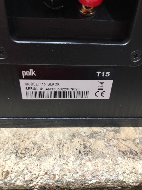 Photo 4 of Polk Audio T15 Bookshelf Speakers Pair Black