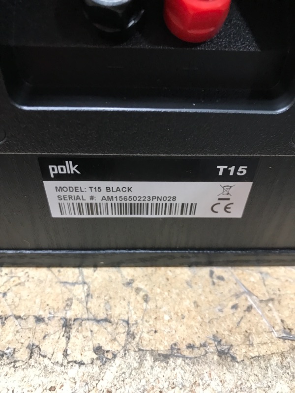 Photo 3 of Polk Audio T15 Bookshelf Speakers Pair Black