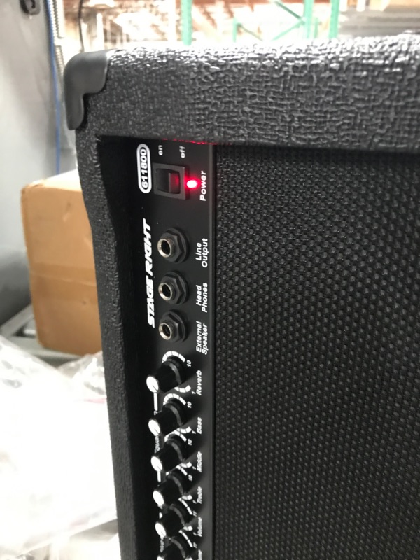 Photo 5 of **TESTED/ POWERS ON**Monoprice 1x10 Guitar Combo Amplifier - Black, 40-Watt, Spring Reverb, 10-Inch 4-Ohm Speaker, High & Low Inputs, Headphone Output - Stage Right Series
