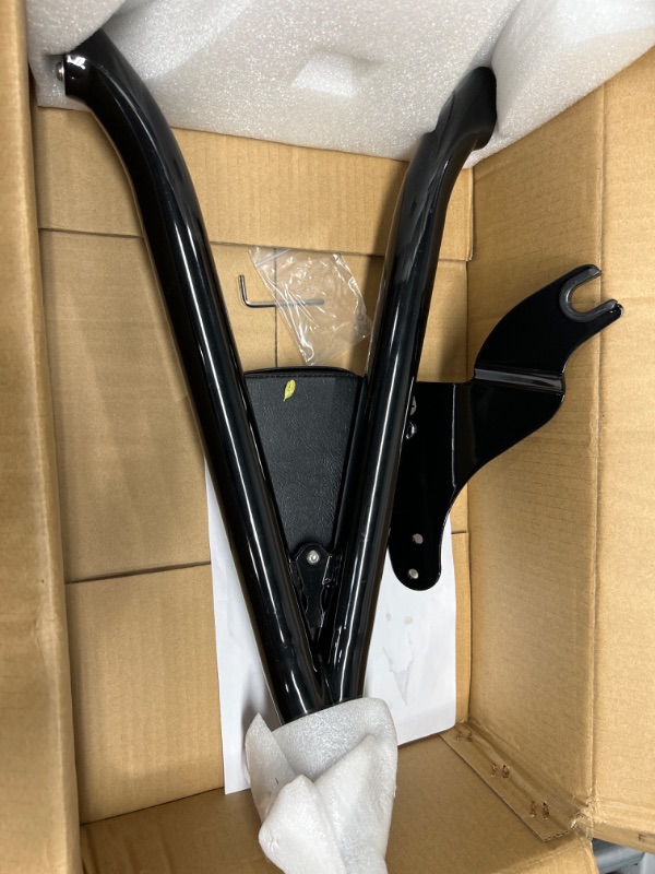 Photo 2 of [New Generation] 26" Black Sissy Bar, Detachable Passenger Backrest Rear Pad Fit for Harley Davidson Touring Models 2009-2022 Street Glide Road Glide Electra Glide Road King