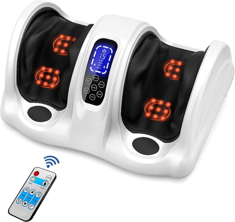 Photo 1 of **DOES NOT WORK** TWT Electric Foot Massager - Deep Tissue Kneading Massage Machine for Increacing Blood Circulation, Lasting Pain Relief, Plantar Fasciitis, Neuropathy - Heated Portable and Remote Control