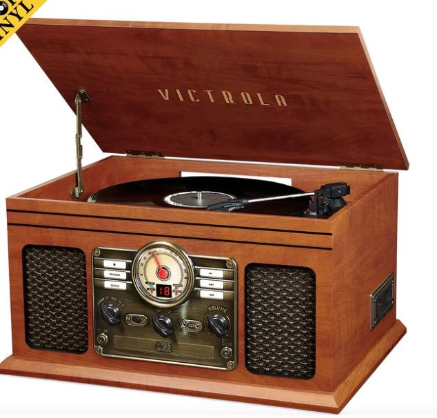 Photo 1 of 6-in-1 Nostalgic Bluetooth® Record Player
