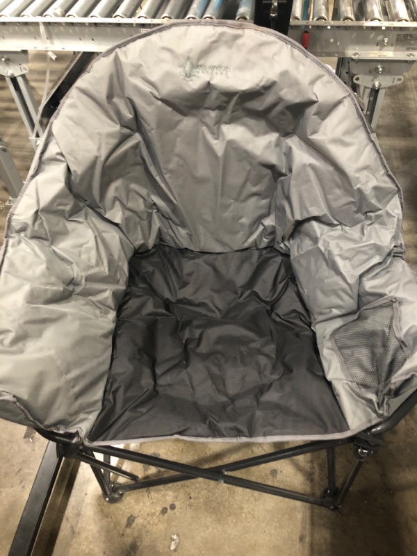 Photo 1 of ARROWHEAD OUTDOOR Oversized Heavy-Duty Club Folding Camping Chair w/External Pocket, Cup Holder, Portable, Padded, Moon, Round, Saucer, Supports 330lbs, Carrying Bag, USA-Based Support