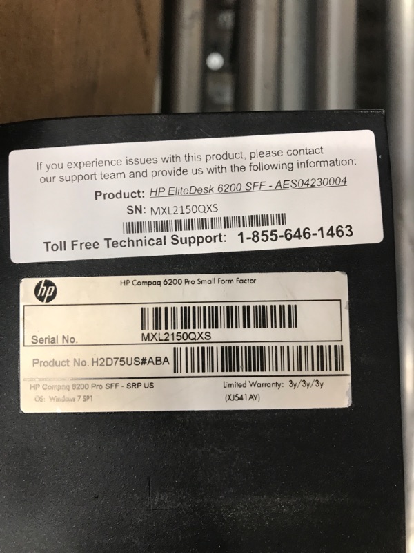 Photo 3 of HP Compaq Prodesk 6200 Pro Slim Business Desktop Computer Small Form Factor (SFF), Intel i5-2400 up to 3.4GHz, 8GB DDR3, 1TB HDD + 128GB SSD, DVD, Windows 10 Pro 64 Bit (Renewed)