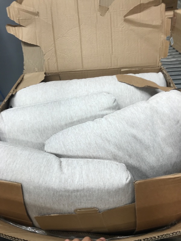 Photo 1 of Merax Upholstery Sectional Sofa, L Shaped Couch with Reversible Chaise, 3, Gray Convertible Grey