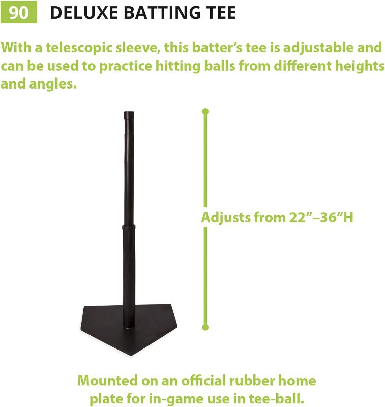 Photo 1 of Champion Sports Deluxe Batting Tee - Mounted Adjustable Telescopic Batting Tee